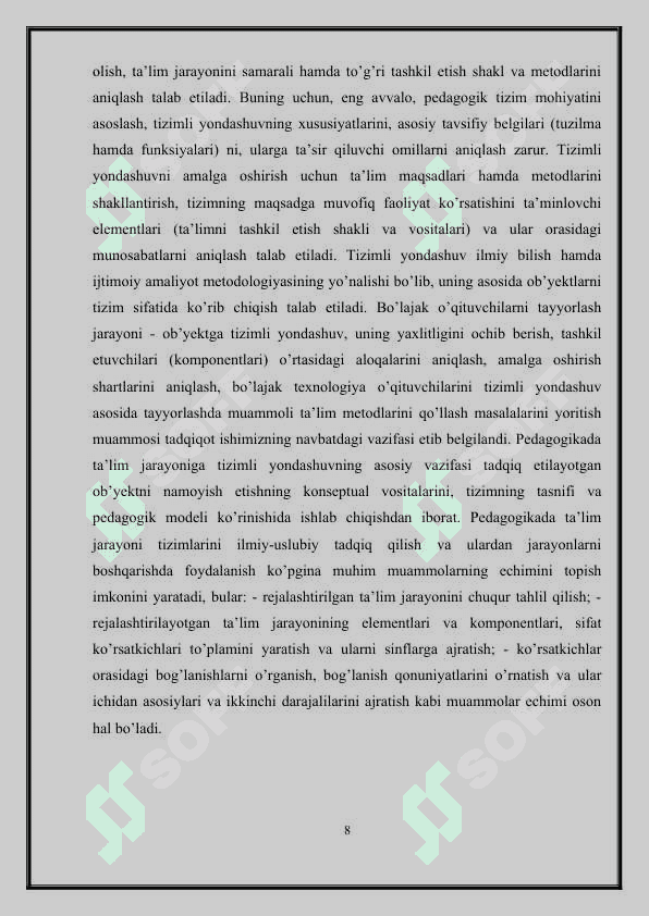 Texnologiya fani o’qituvchisiga qo’yiladigan talablar 8