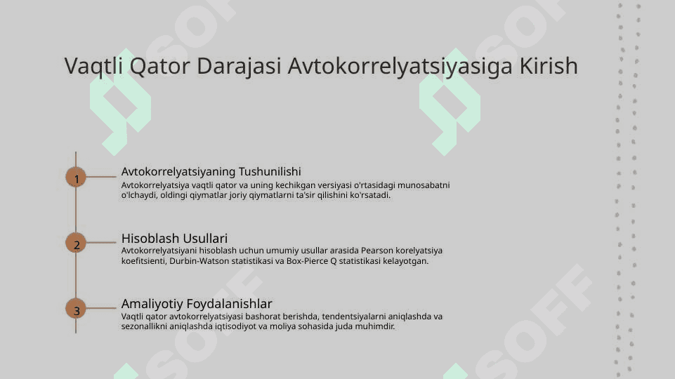 Vaqtli qator darajaning avtokorrelyatsiyasi 2