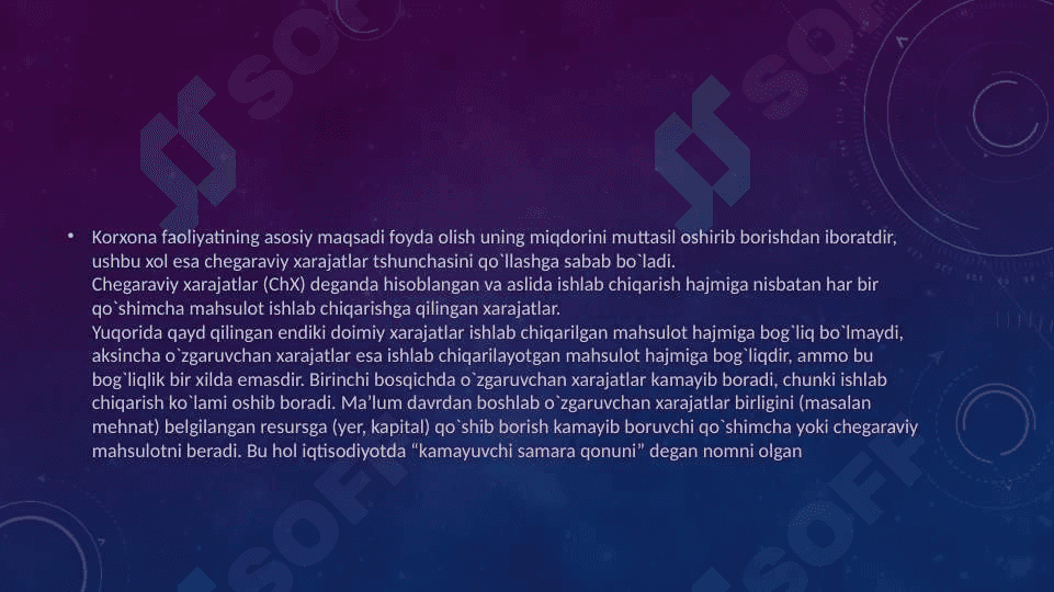 Xarajatlar tushunchasi va klassifikatsiyasi 3