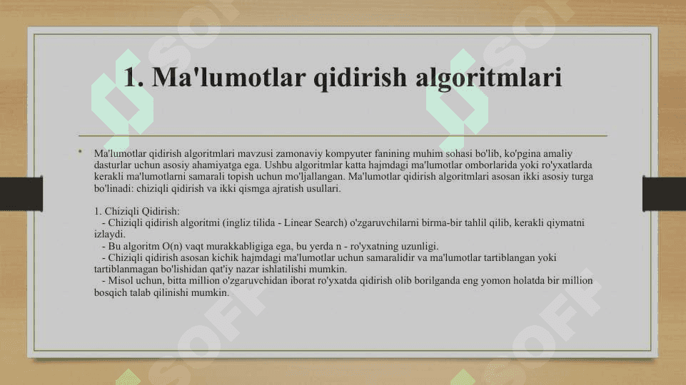MA’LUMOTLARNI QIDIRISHDA XATOLIKLARNI TAHLIL QILISH 2