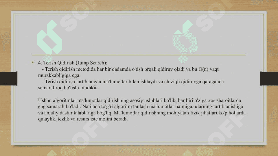 MA’LUMOTLARNI QIDIRISHDA XATOLIKLARNI TAHLIL QILISH 4