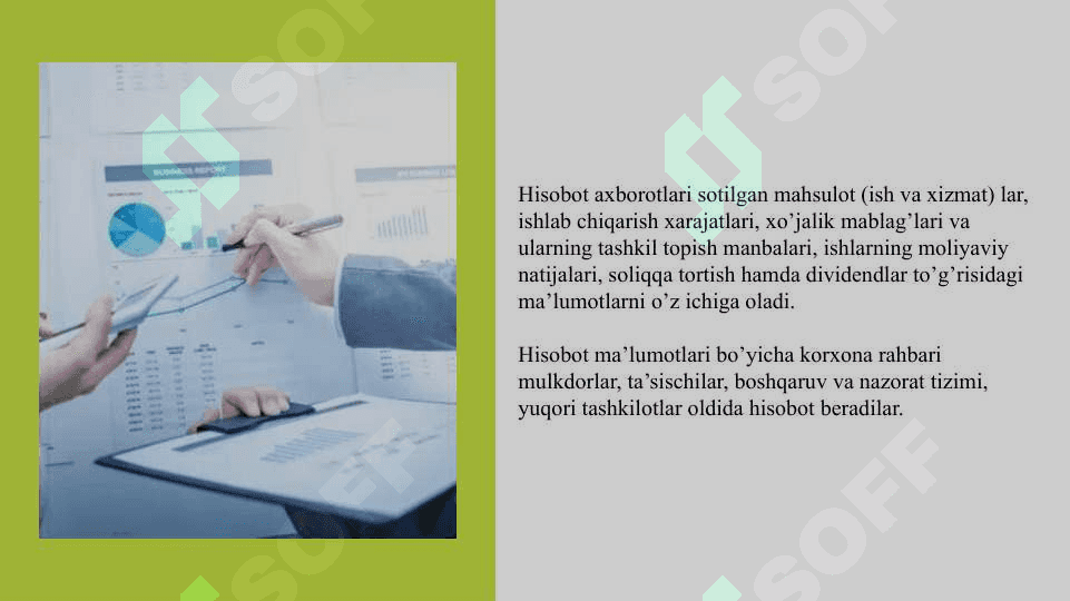 Moliyaviy hisobotlar. Moliyaviy hisobotlar tahlili 3