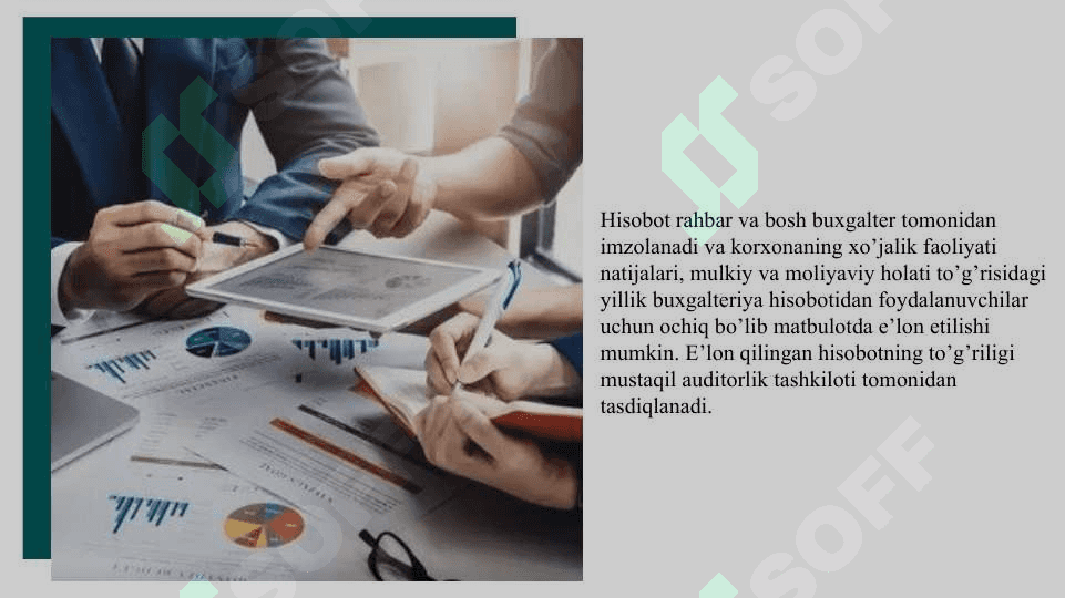 Moliyaviy hisobotlar. Moliyaviy hisobotlar tahlili 6