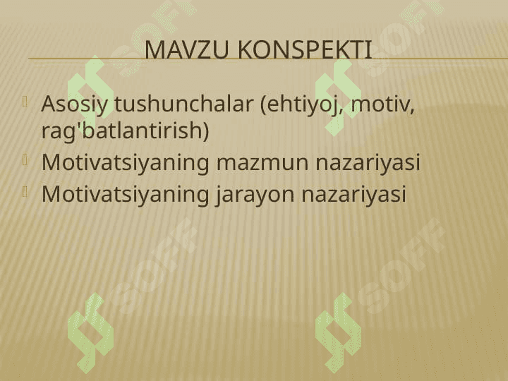 Motivatsiya nazariyalari 2