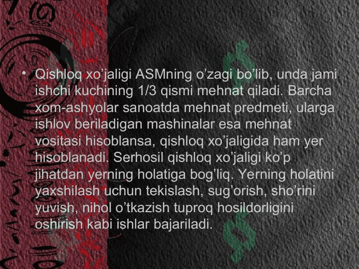 O'zbekistonda qishloq xo'jaligi va sanoat sohasidagi o'zgarishlar 4