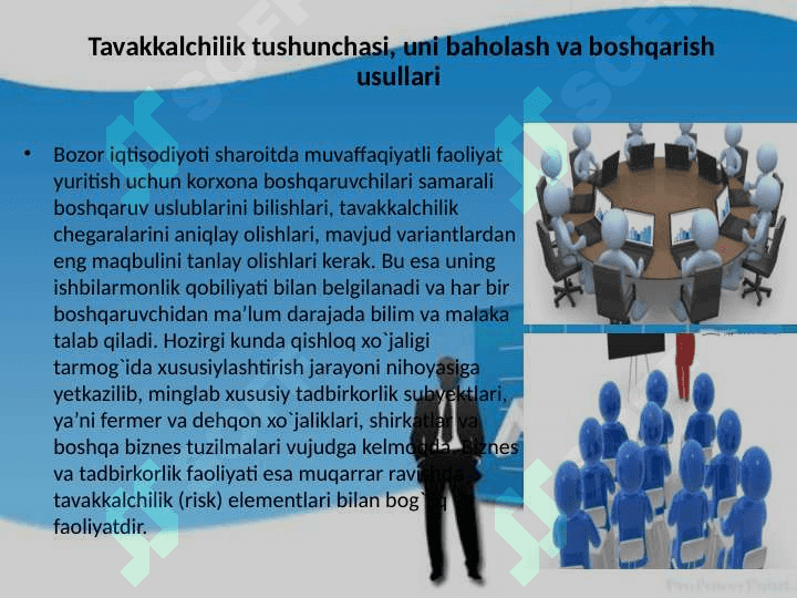 Qishloq xo`jaligi menejmentida tavakkalchilikni boshqarish 3
