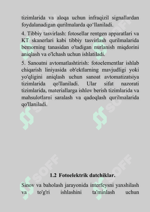 Fotoelektrik datchiklar qo’llanilishi 6