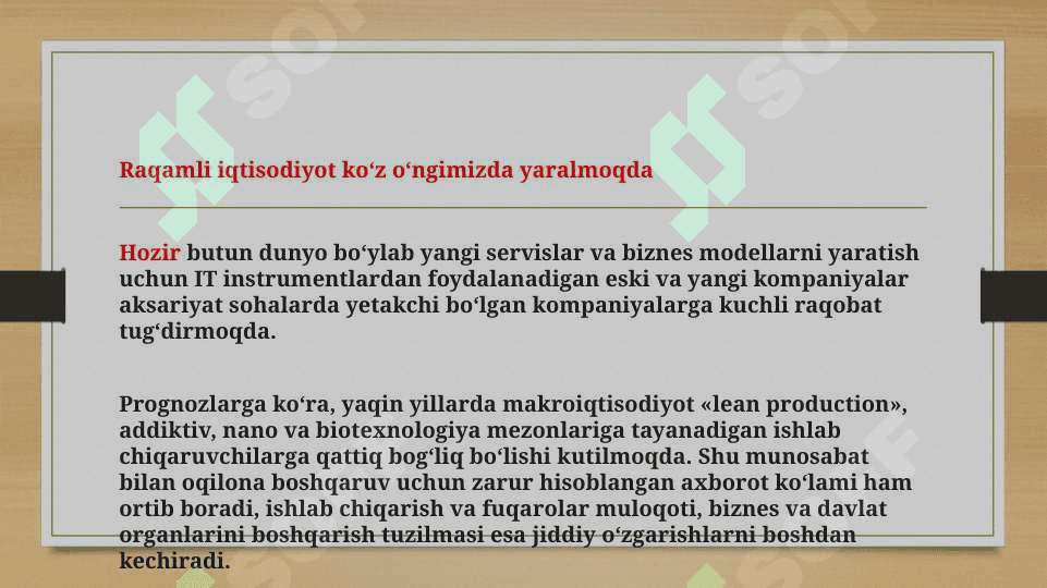 Raqamli iqtisodiyotda yangi tendensiyalar 8