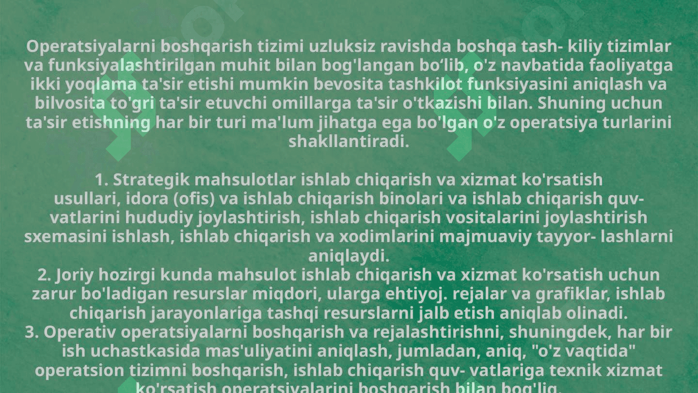 Operatsion menejmentning tarixiy jihatlari va rivojlanish istiqbollari 4