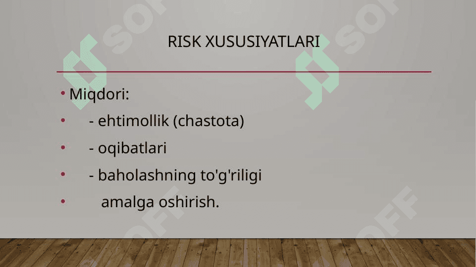 Risklarni miqdoriy baholash va uni aniqlash usullari 3