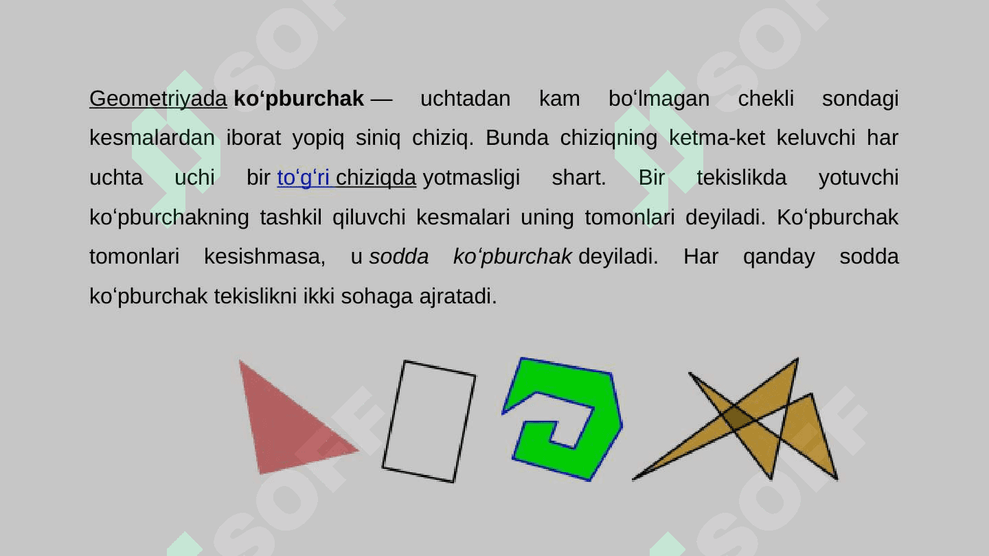 Geometriya kursida ko’pburchaklar va ko’pyoqlilarni o’qitish metodikasi 2