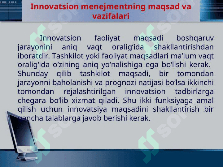 Innovatsion menejmentning maqsad va vazifalari 3