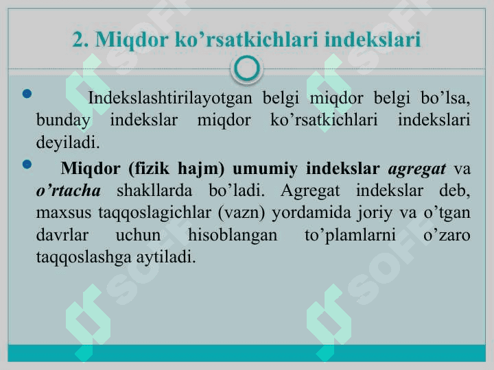 IQTISODIY INDEKSLAR” 7