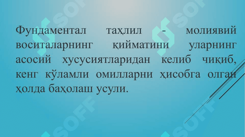 МОлия Бозорининг Фундаментал Таҳлили 3