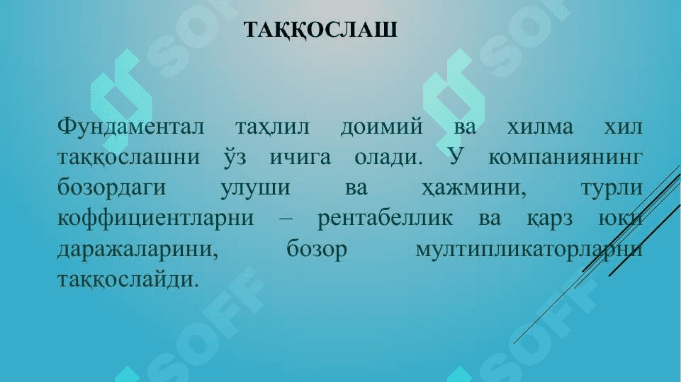 МОлия Бозорининг Фундаментал Таҳлили 7