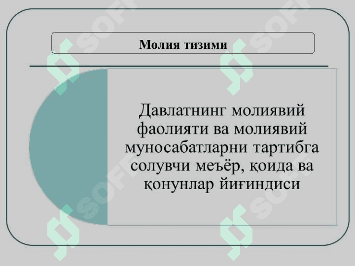 Молия тизими 8