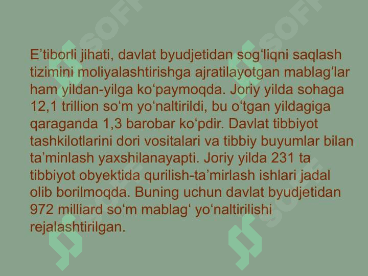 Sog’liqni saqlash sohasini boshqarish 7