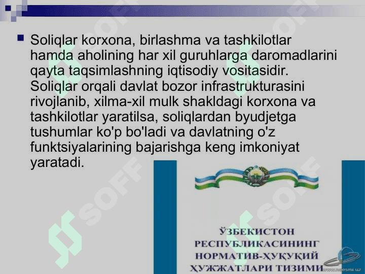 Soliq munosabatlarining shakllanishi 4