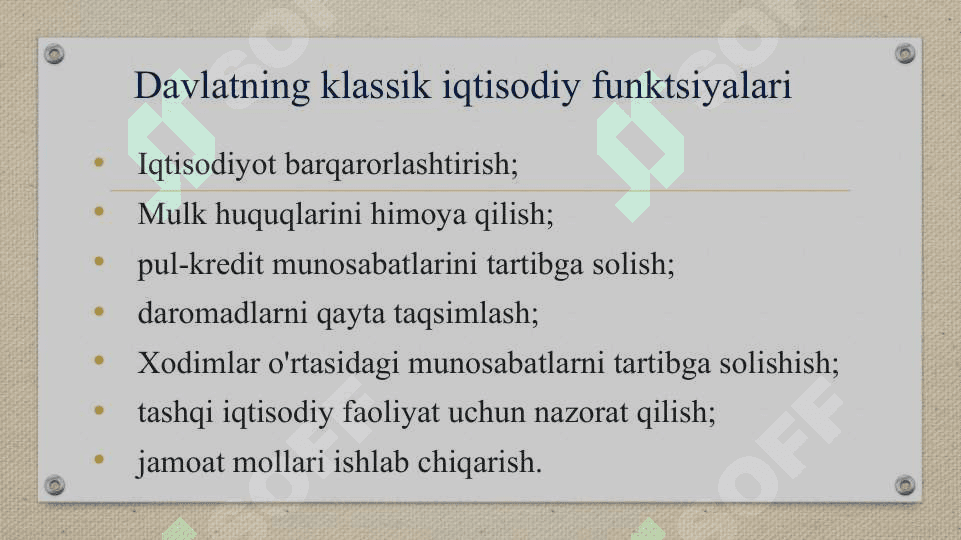 Iqtisodiy siyosat 3