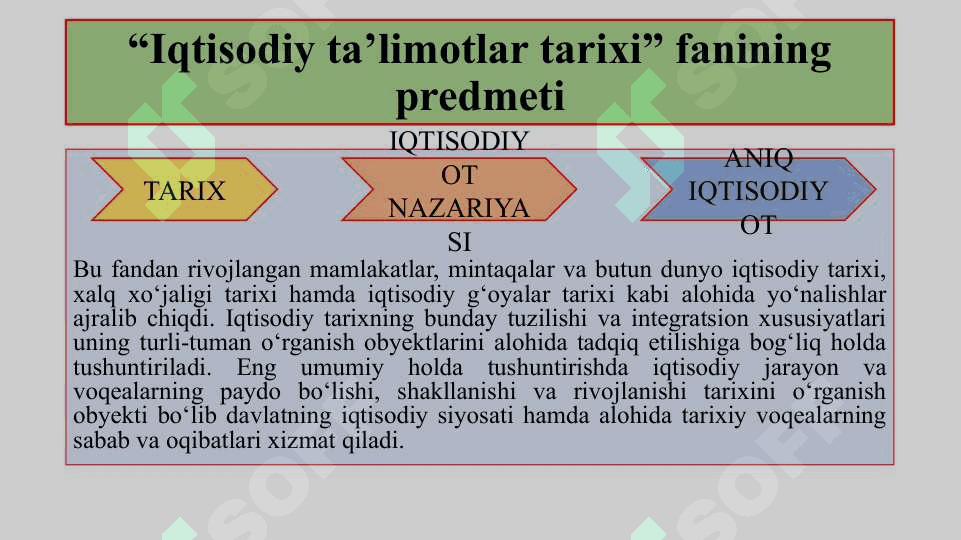 ITT predmeti va o‘rganish usullari. qadimgi dunyo, feodal jamiyati iqtisodiy ta’limotlari 2