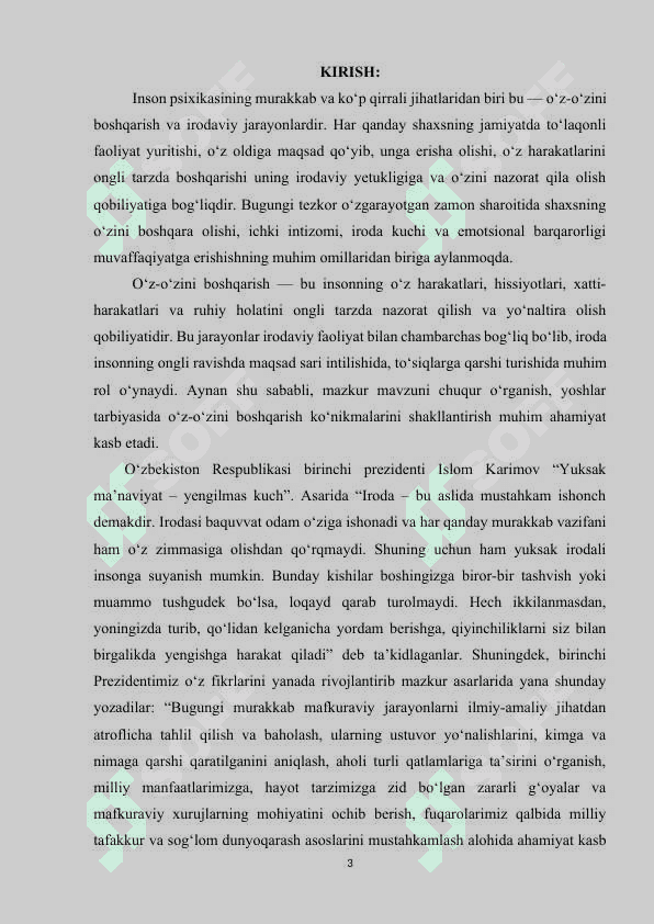 O’z-o’zini boshqarish va irodaviy jarayonlar 3