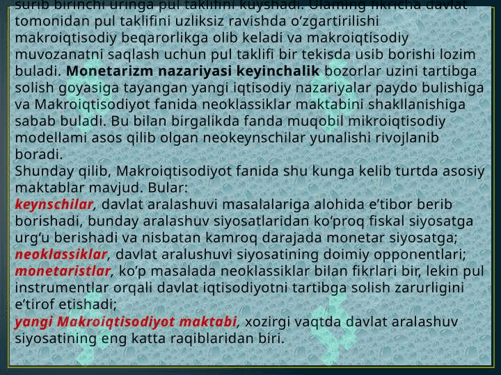 Makroiqtisodiy muvozanatda Keynschilar nazariyasi 4