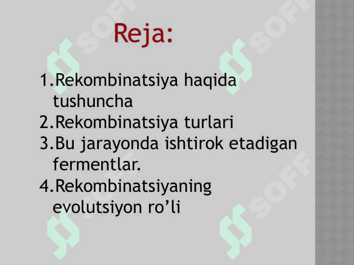 DNK rekombinatsiyasi 2