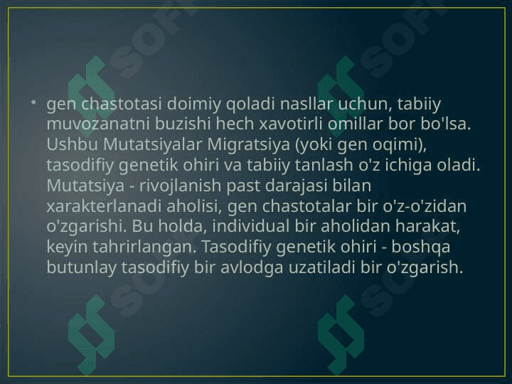 Turlarning paydo bo‘lishi  tabiiy tanlanish va yangi turlarning shakllanishi 3