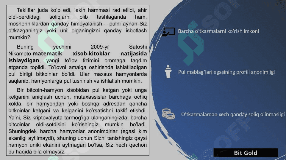 Kriptovalyuta va blokcheyn texnologiyasi va uni o’rganishning nazariy va amaliy ahamiyati 7