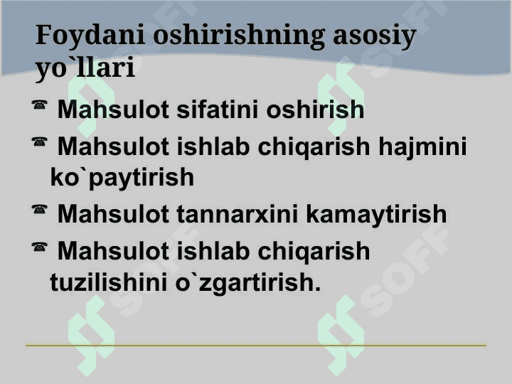 Korxonaning moliyaviy natijalari tahlili 2
