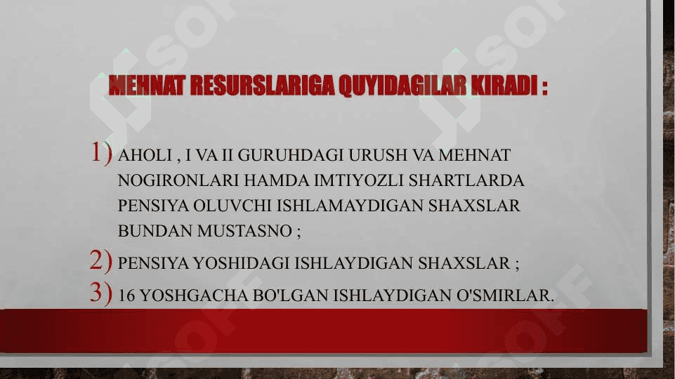 Mehnat resurslarini shakllanishi 3