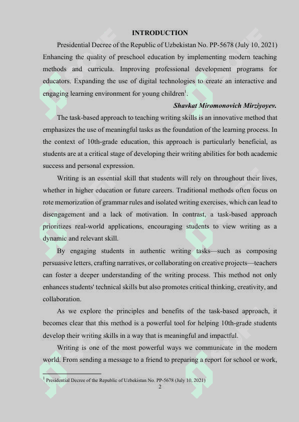 Task-based approach in teaching writing skills 10th grades 2