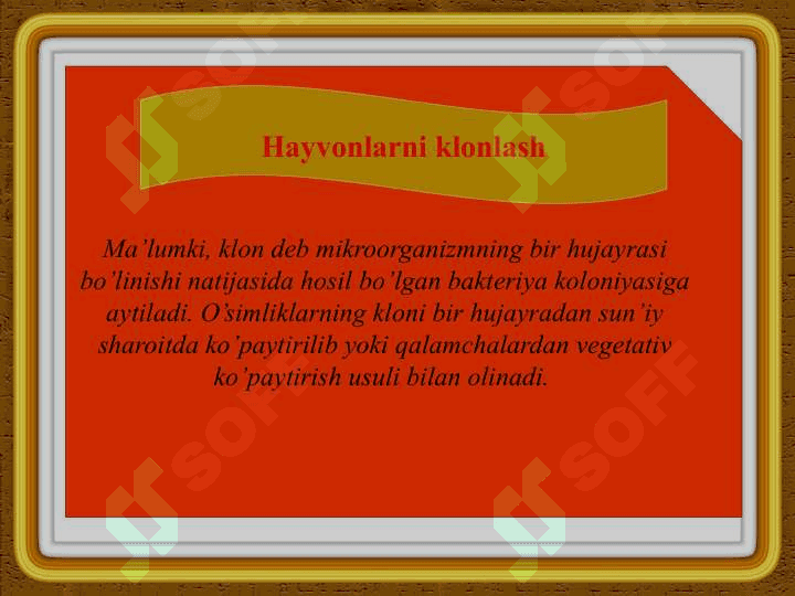 Hayvonlar irsiyatini hujayra Injeneriyasi yo’li bilan o’zgartirish 3