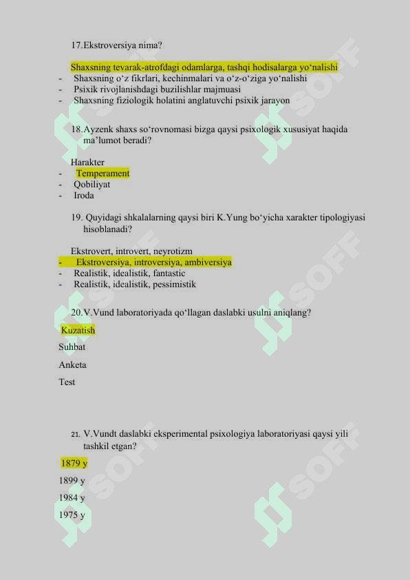 Umumiy psixodiagnostika fanidan 100 ta test 4