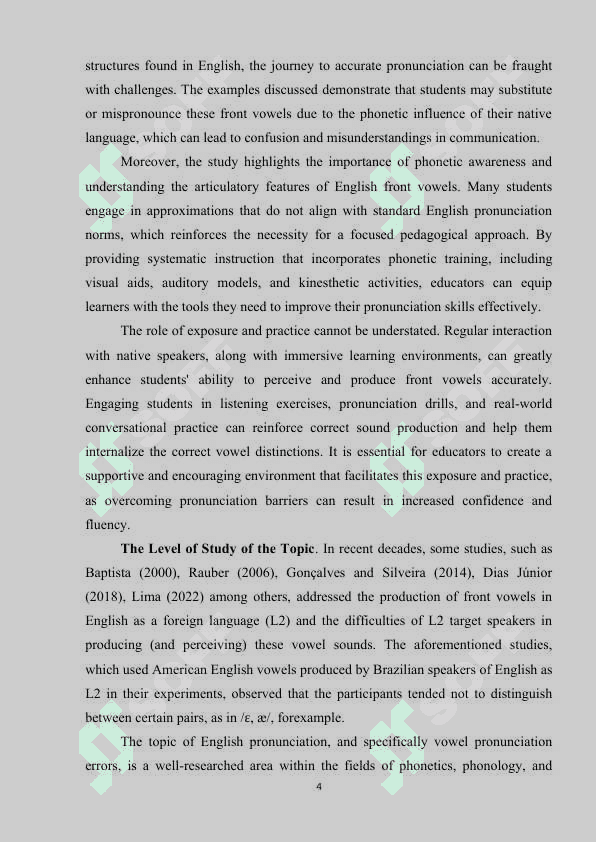 Рrоnunсiаtiоn еrrоrs оf Еnglish frоnt vоwеls in sсhооl studеnts. graduation project 4