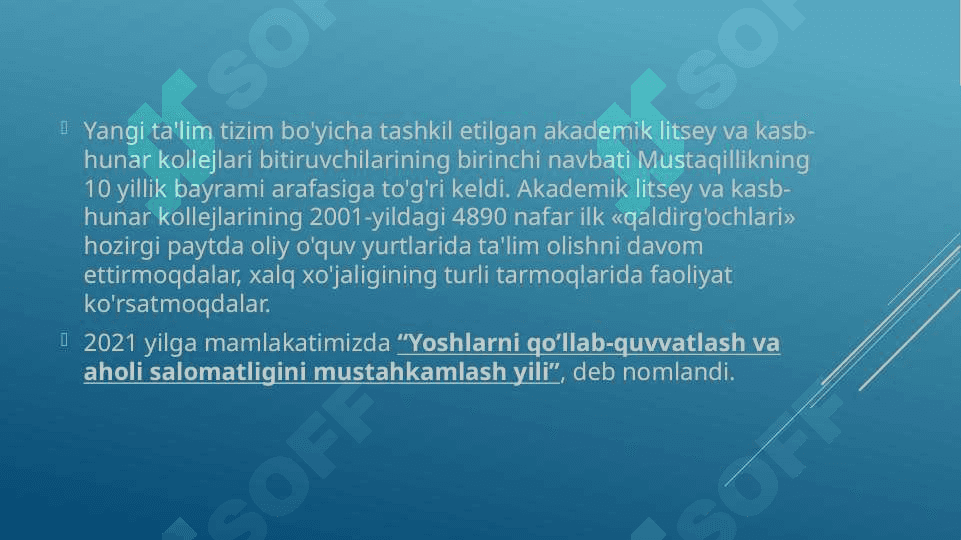 О‘ZBEKISTONDA TA’LIM, ILM-FAN VA SPORT SOHASIDAGI ISLOHOTLAR 3