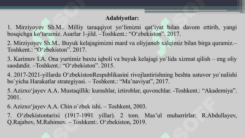 IQTISODIY ISLOHOTLAR,  XUSUSIY MULKCHILIKNING SHAKLLANISHI.  O‘ZBEKISTONDA BOZOR MUNOSABATLARINING RIVOJLANISHI 3