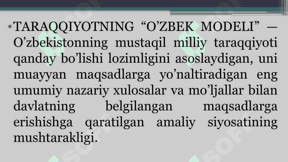 O‘ZBEKISTONNING  O‘ZIGA  XOS ISTIQLOL VA TARAQQIYOT YO‘LI 3