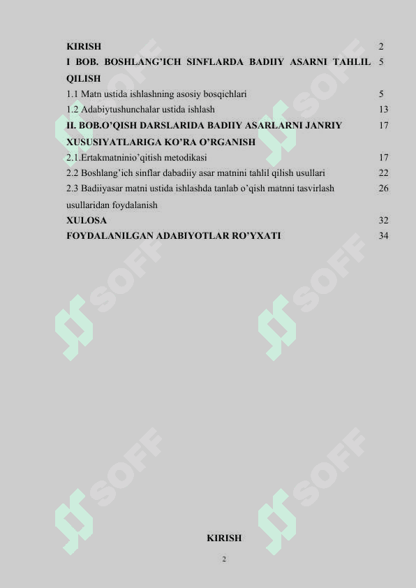 Oʻqish darslarida matn ustida ishlash 2