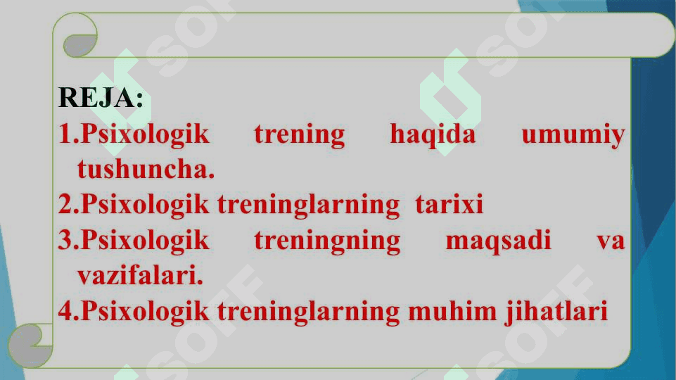 Psixologik trening haqida umumiy tushuncha. 2