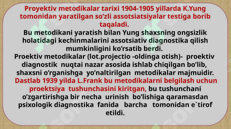 Shaxs psixodiagnostikasida proektiv metodikalardan foydalanish 8