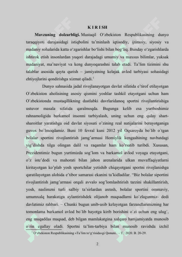 Musobaqa Nizomi va uni o‘tkazishning tashkiliy-uslubiy masalalari 2