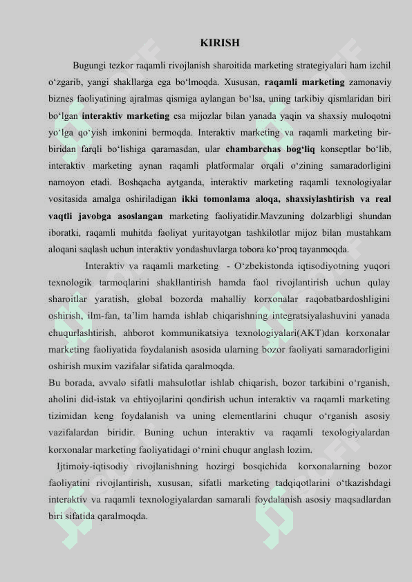 INTЕRАKTIV VА RАQАMLI MАRKЕTINGNING MАQSАDI, VАZIFАLАRI, TIZIMI 2