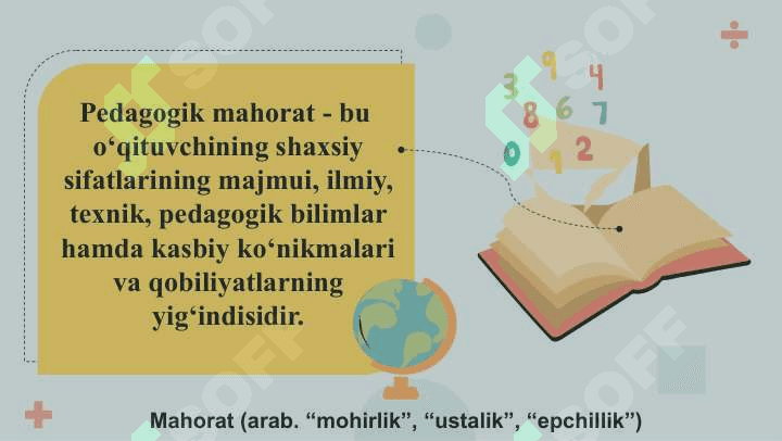Pedagogik mahorat haqida tushuncha,uning o‘qituvchi faoliyatida tutgan o‘rni. 8