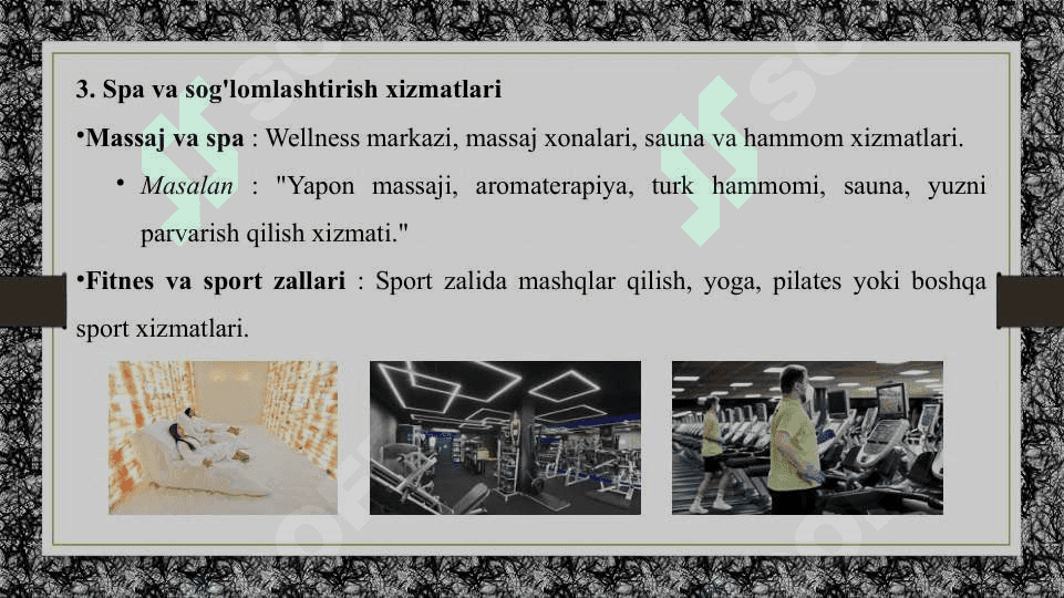 Turizim faolyatini amalga oshirish mexmonxona sohasida 5