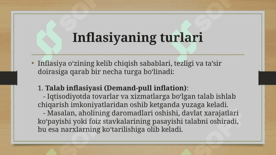 Inflasiyaning mohiyati va hisoblanish usullari 6