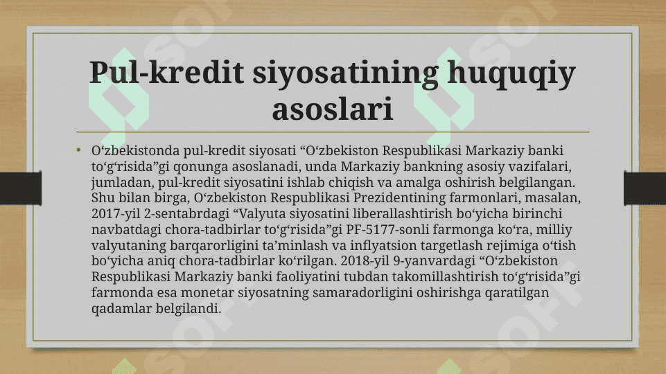 O’zbekistonda pul-kridit siyosati 3
