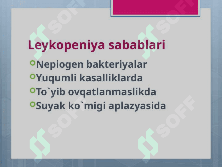 Leykositlar. Qon guruhlari. Resuz Faktor. Qon quyish asoslari 6