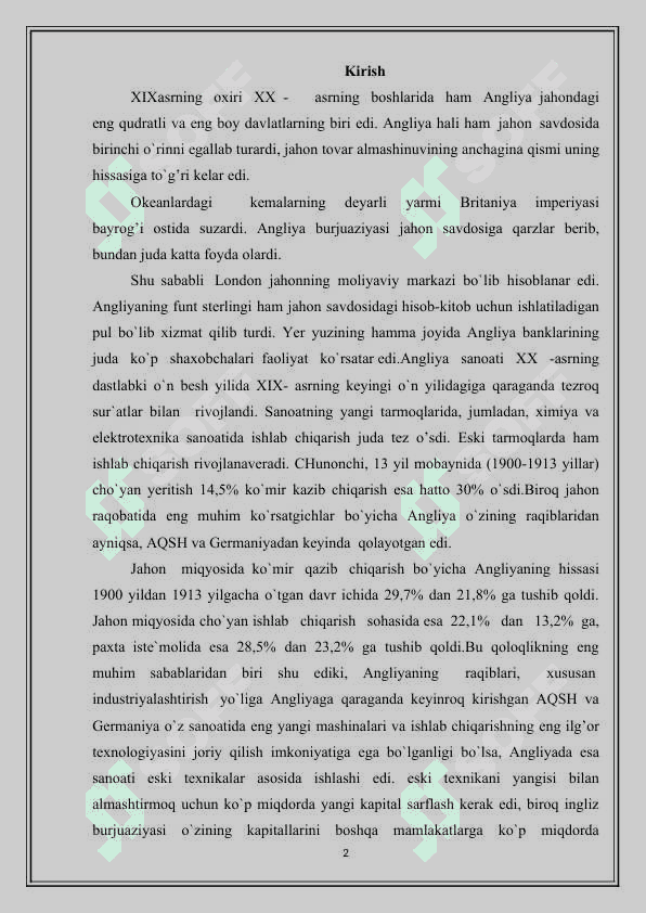 BUYUK BRITANIYA IKKINCHI JAHON URUSHI YILLARIDAN KEYIN 2