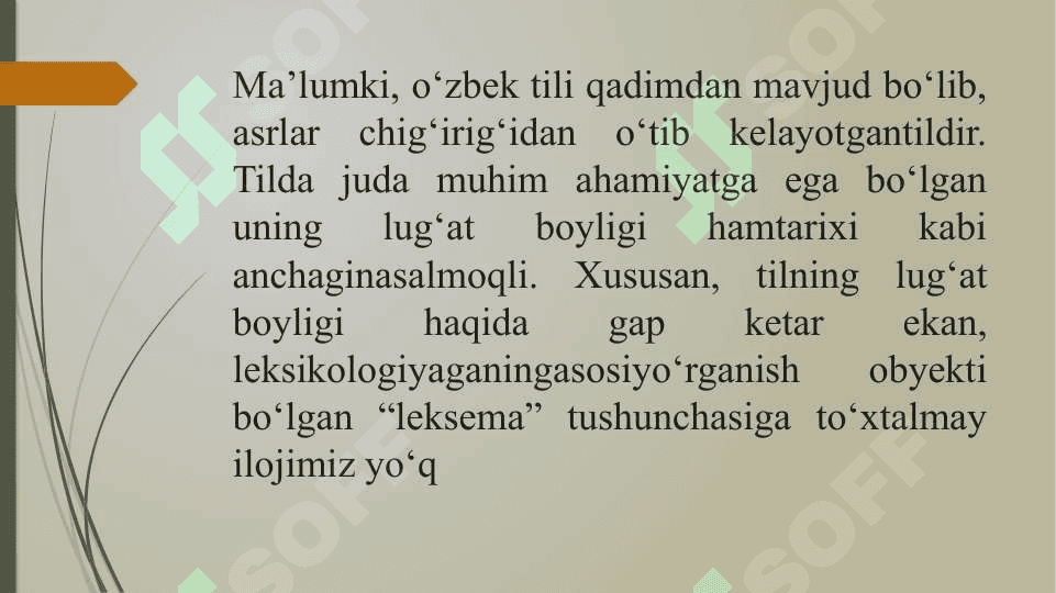 Leksema va uning til qurilishidagi maqomi 3